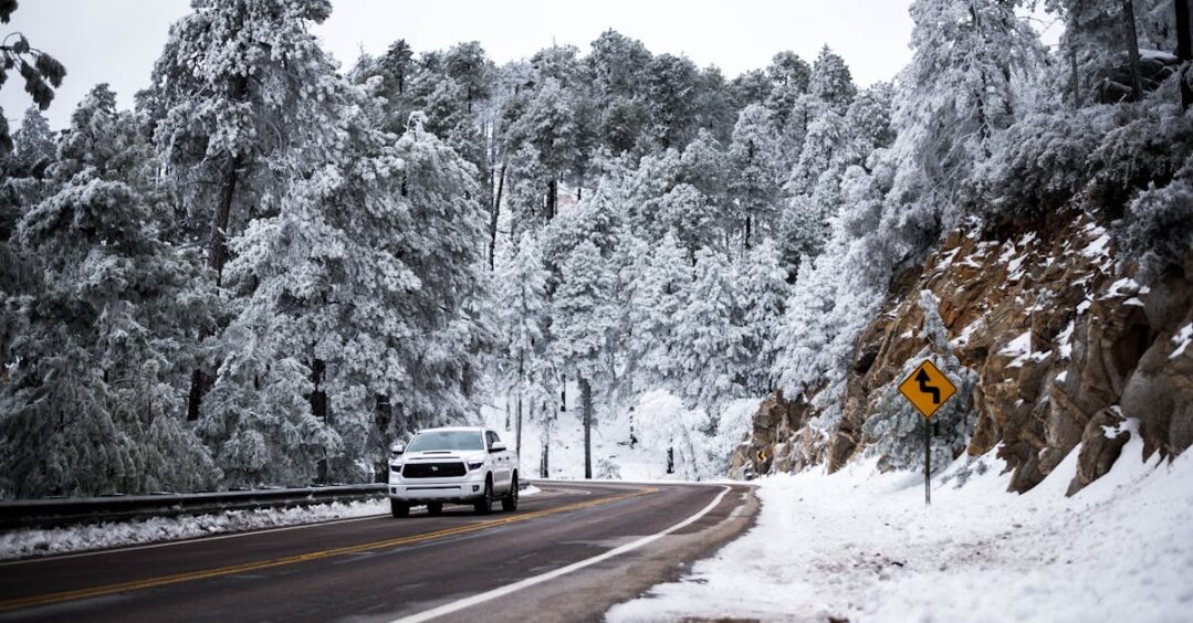 Cold Winter Warning for drivers on icy roads during Thanksgiving travel